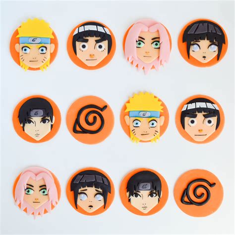 naruto themed fondant cupcake toppers | Naruto birthday, Boy birthday parties, Birthday party tables