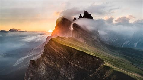 2560x1440 Dolomites Mountain Range 5k Sony Bravia Tv Original OLED 1440P Resolution HD 4k ...