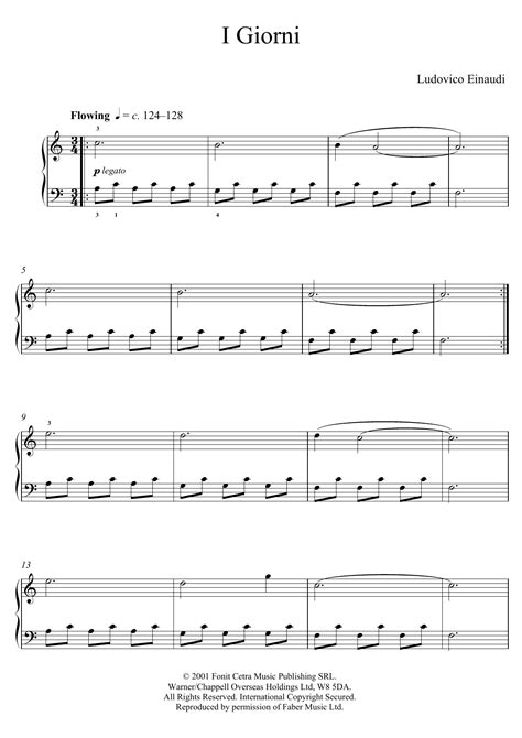 I Giorni Sheet Music by Ludovico Einaudi for Solo | Noteflight