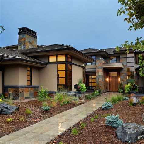 This modern, mountain take on classic prairie style architecture ...