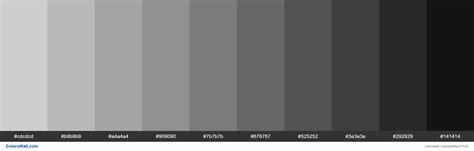 Shades of Very Light Grey color #CDCDCD hex | Hex colors, Light grey color code, Hex color palette