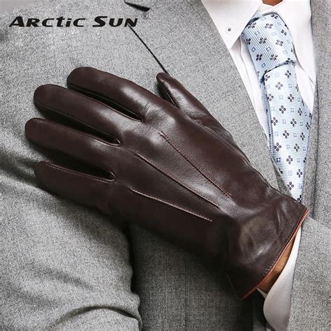 Top Quality Genuine Leather Gloves For Men Thermal Winter Touch Screen ...