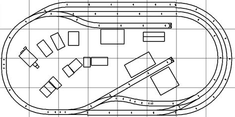 Model Railroad Track Plan - HO Scale "Factory Town" for 4x8 Platform