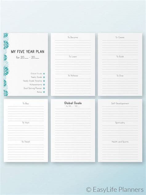 A5 Printable Inserts, Yearly Projects Planner 2021, A5 Filofax Inserts ...