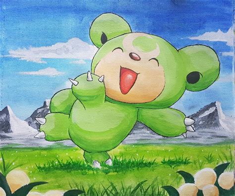 Pokemon Shiny Teddiursa Painting by LightningChaser on DeviantArt