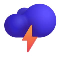 Lightning Cloud Emoji