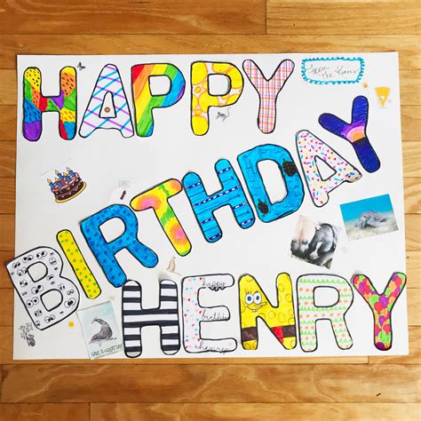 Printable Happy Birthday Poster DIY – Kid Made Modern