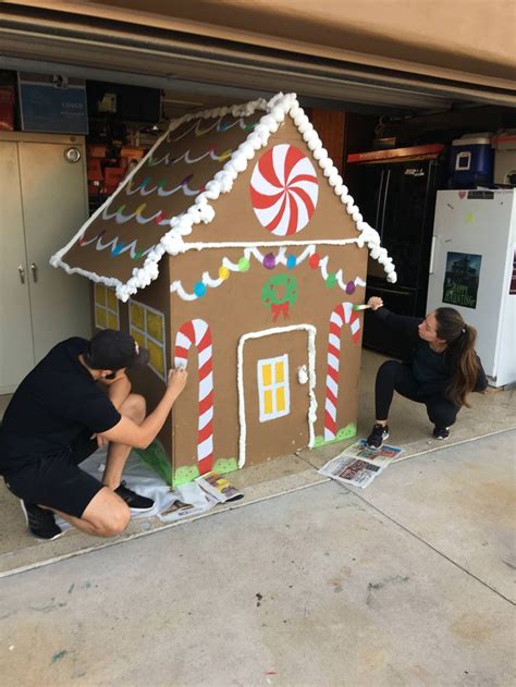 My girlfriend and i built a lifesized gingerbread house for the lawn # ...