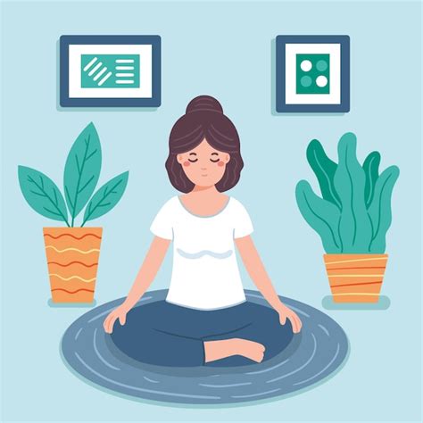 Free Vector | Meditation illustration concept