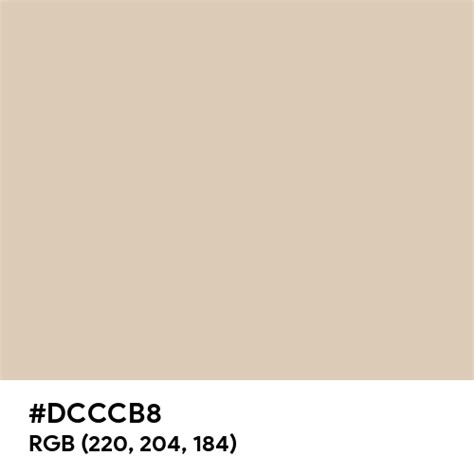 Old Bone color hex code is #DCCCB8