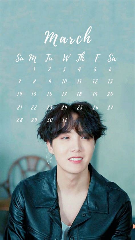 2021 BTS free printable calendar