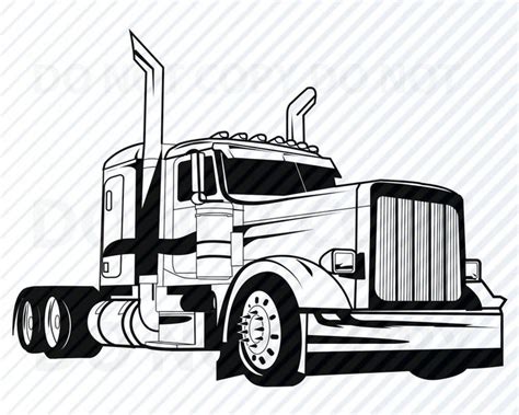 Semi Truck SVG Files for Cricut Vector Images Silhouette Mack - Etsy | Semi trucks, Truck tattoo ...