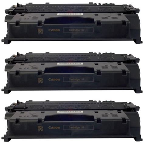 3 Pack Canon 119 II 3480B001AA Black High Yield Laser Toner Cartridge