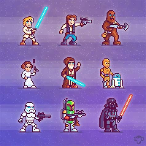 Retro #Star_Wars Sprites by brandonjamesgreer | Pixel art, Pixel art characters, Concept art ...