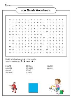 squ Blends Word Search by Anabell Miller | TPT