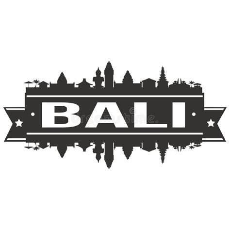 Bali Silhouette Design City Vector Art Stock Vector - Illustration of ...