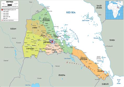 Large size Political Map of Eritrea - Worldometer