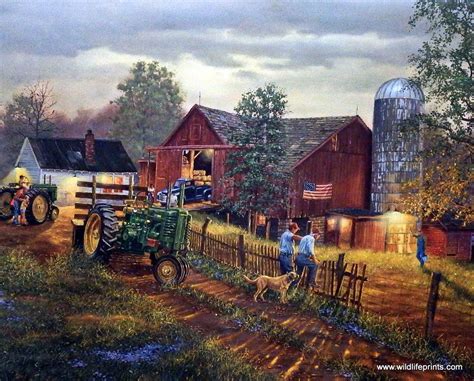 Artist Dave Barnhouse Unframed Farm Tractor Print America's Heartland | WildlifePrints.com