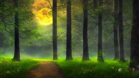 Night Forest and Moon by InquisEisenhorn on DeviantArt