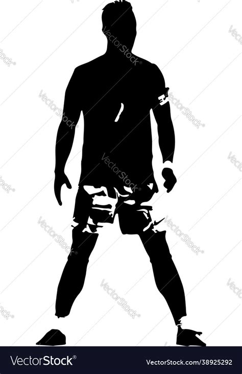 Cristiano ronaldo silhouette Royalty Free Vector Image