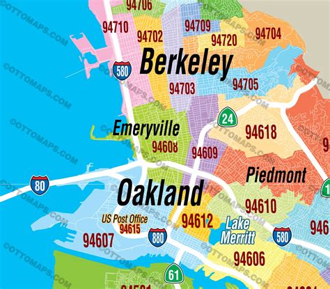 Alameda County Zip Code Map – Otto Maps