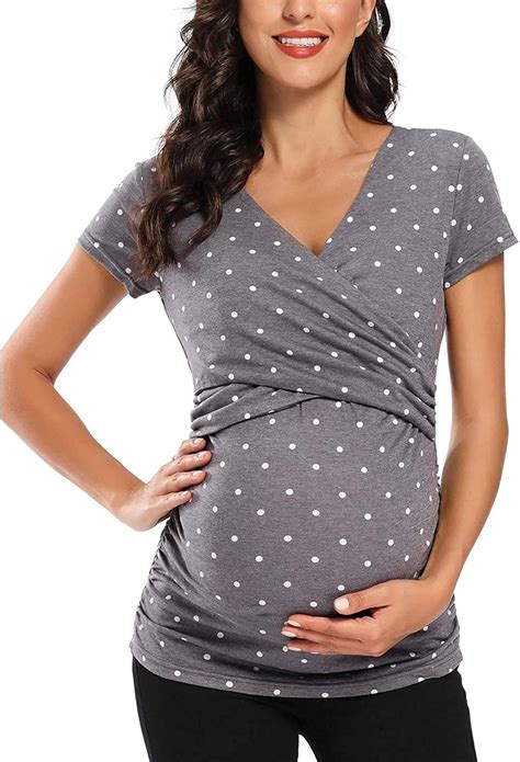 Maternity T-Shirts Womens Tops Pregnancy Tee-Shirt Mother-to-be Clothes ...