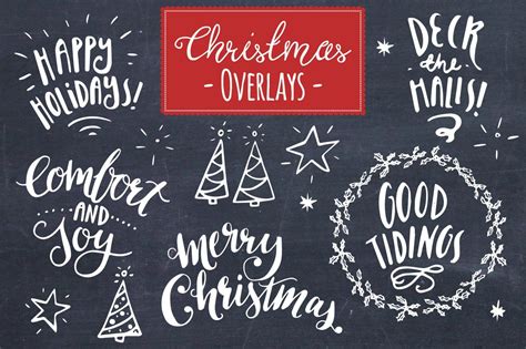 Christmas Overlays Set 8 - Vector By The Pen and Brush | TheHungryJPEG