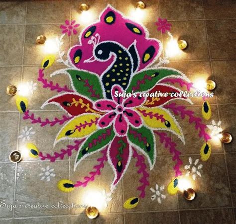 Deepavali Rangoli Design Images (Kolam Ideas) | Rangoli designs images ...