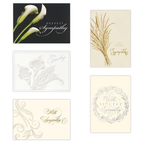 Elegant Employee Sympathy Card Assortment | Business Condolences Card