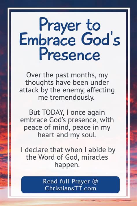 Powerful Prayer To Embrace God's Presence - ChristiansTT