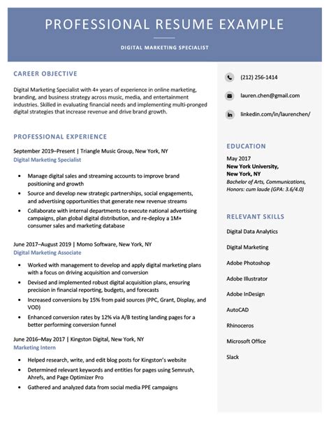 Resume Examples for Any Job or Experience Level