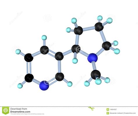 Molecule - Nicotine stock illustration. Illustration of atom - 14804357