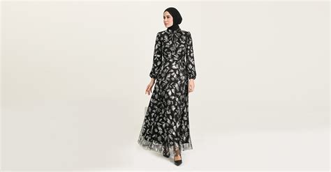 Silver Gray Hijab Evening Dress 4923-02 | Sefamerve