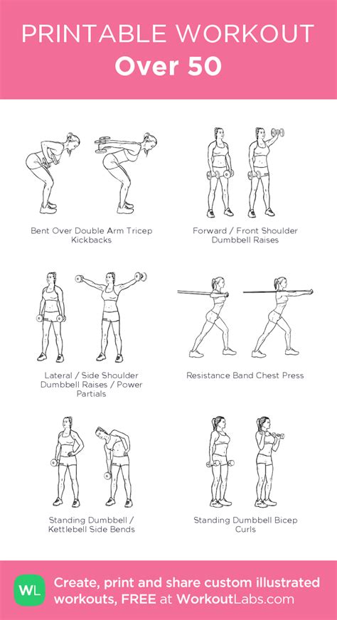 Over 50 – illustrated exercise plan created at WorkoutLabs.com • Click for a printable PDF and ...