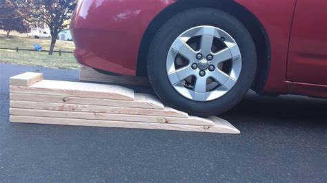 Wooden car ramp; see description for measurements and how-to. - YouTube