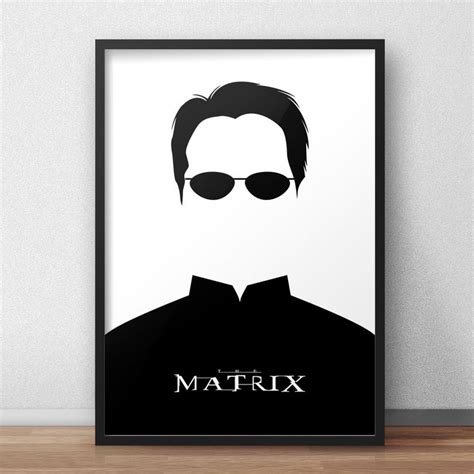 The Matrix Minimalist Poster Keanu Reeves Art Keanu Reeves | Etsy