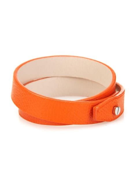 Valextra Leather Wrap Bracelet, $145 | MATCHESFASHION.COM | Lookastic