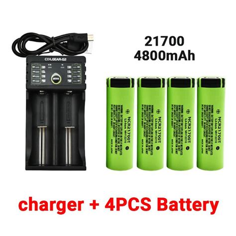 🔥100% Original 21700 NCR21700T Lithium Rechargeable Battery 4800mAh 3.7V 40A High-discharge ...