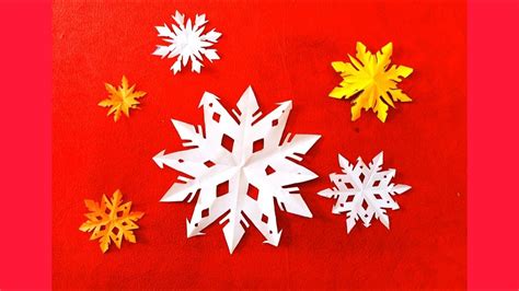 How to make snow flakes at home // DIY CRAFTS // EASY TO MAKE - YouTube