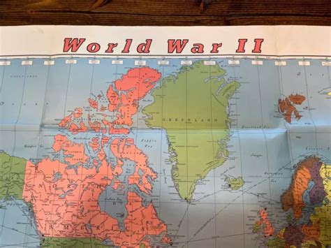 VINTAGE WORLD WAR II Map Poster Carstairs Whiskey Rand McNally World Map RARE! $69.00 - PicClick