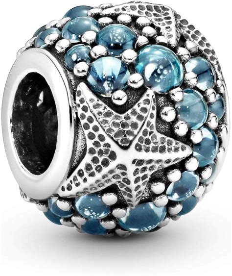 Pandora Jewelry - Pavé Ocean and Starfish Charm in Sterling Silver with ...