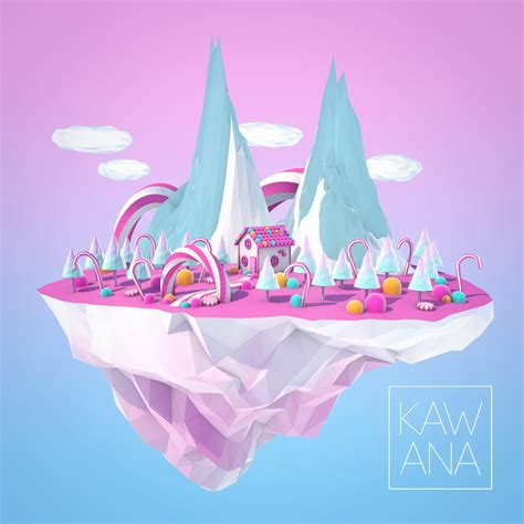 Low Poly - Candy Island by Kawana-n on DeviantArt