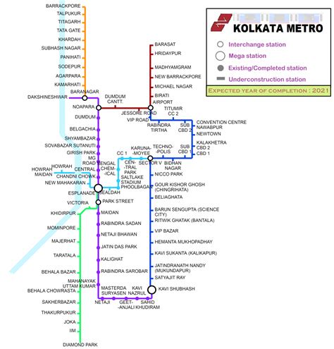 Kolkata Metro – Metro maps + Lines, Routes, Schedules