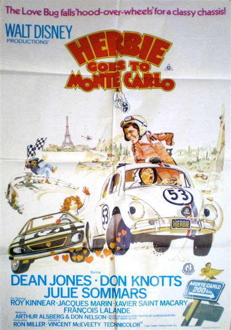 Herbie Goes to Monte Carlo Disney Movie Poster