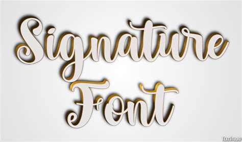 Signature Font Text Effect and Logo Design Font