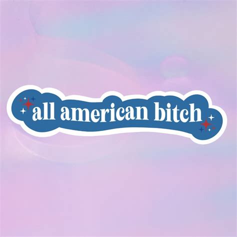 All American Bitch Olivia Rodrigo Inspired Sticker - Etsy