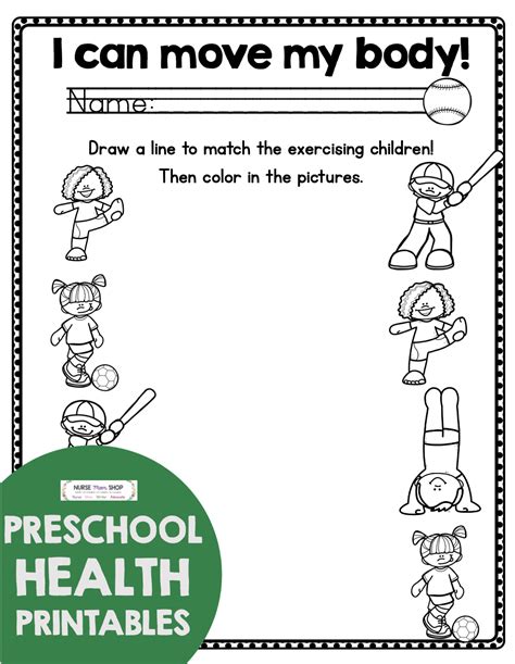 FREE health and nutrition preschool and kindergarten printables in 2020 | Healthy habits ...