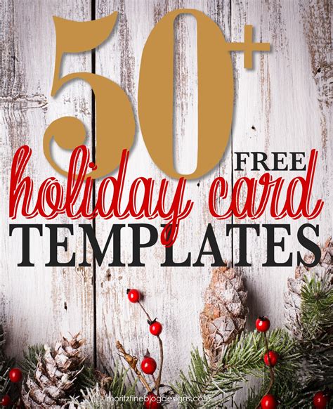 50 + Free Holiday Photo Card Templates - Moritz Fine Designs