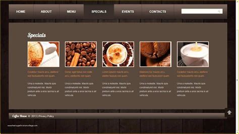 Coffee Shop Website Template