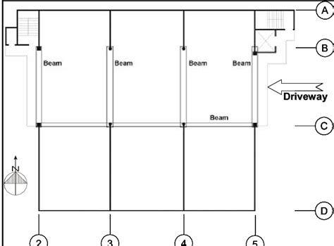 2 nd floor plan and gridlines for transfer beam and column locations. | Download Scientific Diagram